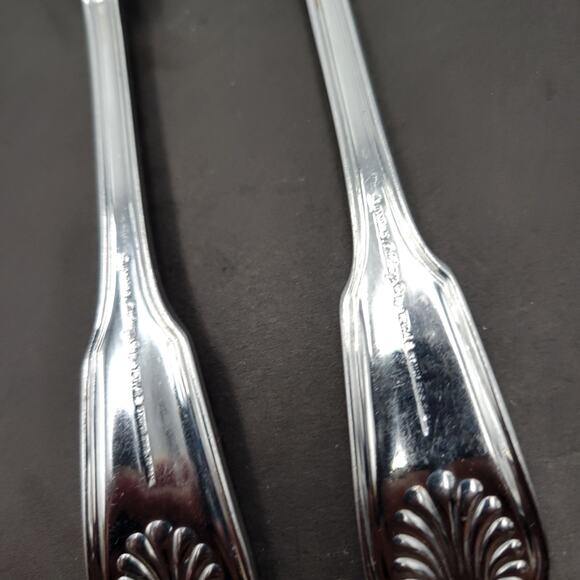 Towle London Shell Salad Dessert Fork JAPAN Stainless Flatware Set Of 2 VTG - Picture 5 of 5